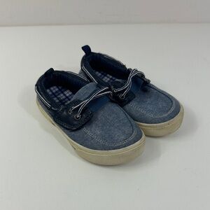 Kids Blue Slip-On Canvas Shoes